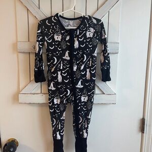 Emerson and Friends Black Halloween Bamboo Zippy Pajamas